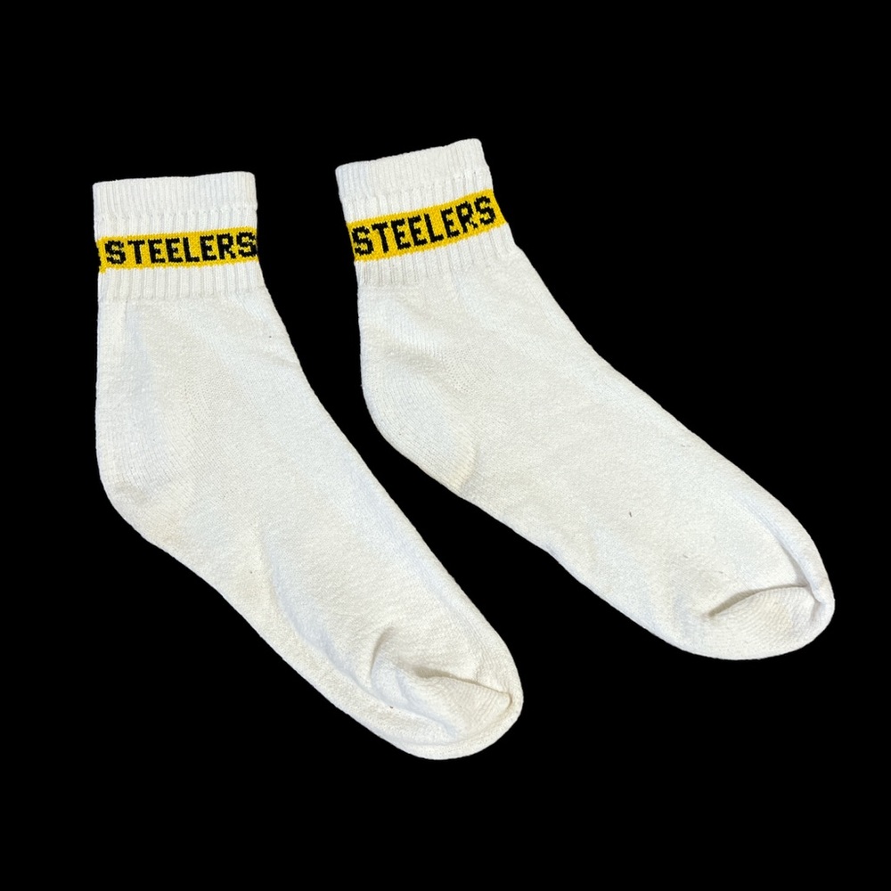 White Steelers Socks